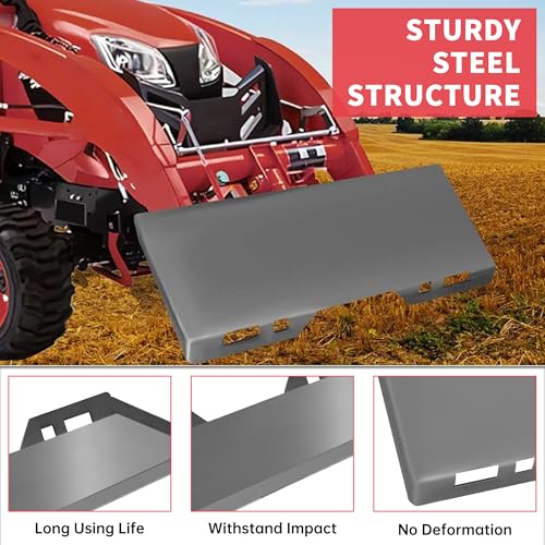 ECOTRIC 5/16" Skid Steer Attachment Plate Compatible with Bobcat & Kubota - size: 1 piece 5/16" thick