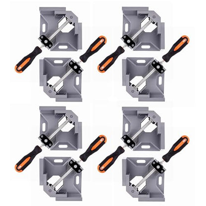 8pcs Corner Clamp - Right Angle 90 Degree Wood Clamps For Woodworking, With Adjustable Swing Jaw Aluminum Alloy Frame, For Welding, DIY Woodworking - style: 8pcs