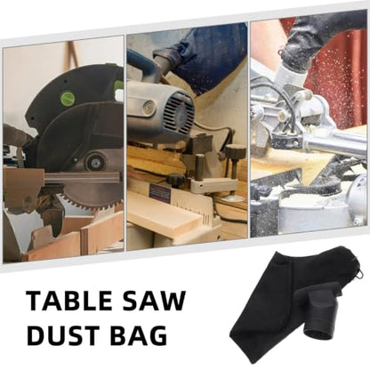 Table Saw Dust Bag Universal Dust Collection Bag for Cutting Machines and Industrial Power Tools Miter with Wire for Woodworking Waste Collection