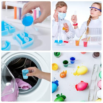 Gartful Resin Mixing Cups and Sticks, 110 Packs Epoxy Measuring Cups Kit - 60PCS 100ml Disposable Graduated Cups, 50PCS Pointed Stir Sticks for Mixing Paint, Stain, Epoxy, Resin - color: Clear cups+point stick, size: 50ml