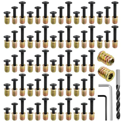 110 Sets M6 Threaded Inserts for Wood | 3 Sizes Inserts