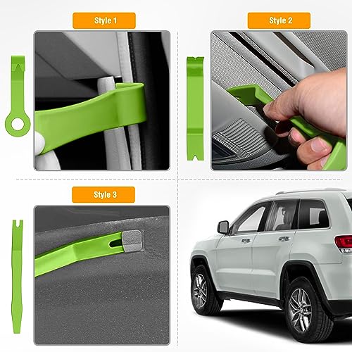 GOOACC 8PCS Auto Trim Removal Tool Kit No-Scratch - color: Green, size: 8PCS Trim Removal
