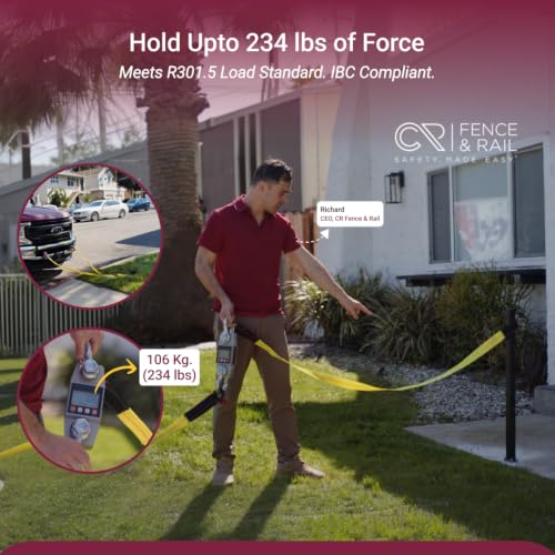 CR Fence & Rail Handrails for Outdoor Steps & Indoor Stair Railing Kit, 5-6 Steps Safety Hand Rail for Porch & Deck - size: 5-6 Steps Handrail