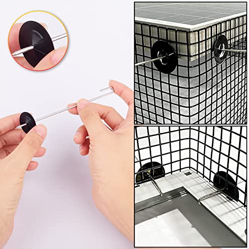 Solar Panel Bird Guard Clips, 100 Sets Stainless Steel J Hooks for Wire