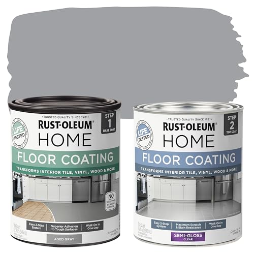Rust-Oleum Home Interior Floor Semi-Gloss Aged Gray Coating Kit - color: Aged Gray