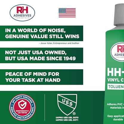 HH-66 Toluene Free Vinyl Cement 1 oz - PVC & Vinyl Glue for Pools, Tarps - size: 1 oz