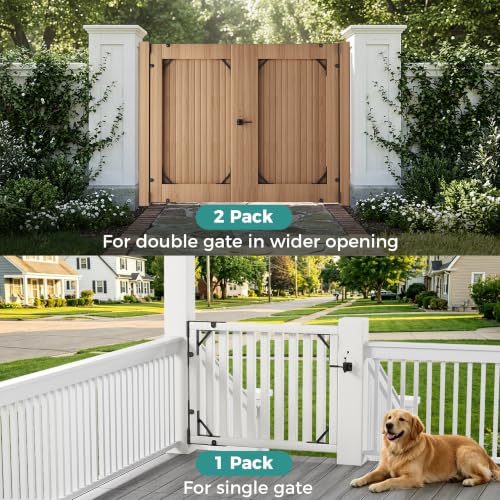 Wooden Gate Hardware Kit, Heavy Duty Anti Sag Outdoor Wood Corner Bracket