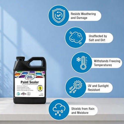 Rain Guard Water Sealers SP-9001 Paint Sealer Concentrate Makes 1 Gallon - Clear Semi-Satin Finish - Water Repellent Protection for All Painted Surfaces - Water-Based Silane/Siloxane Acrylic - size: 32 fl oz (Makes 1 Gallon)