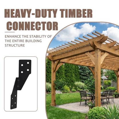 90 Pack Hurricane Tie for Rafters, Hurricane Straps Brackets Black - color: Black
