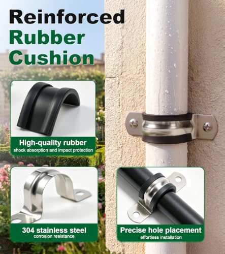 1" Pipe Strap U Bracket Clamp, Cushioned U Clamp for Conduit