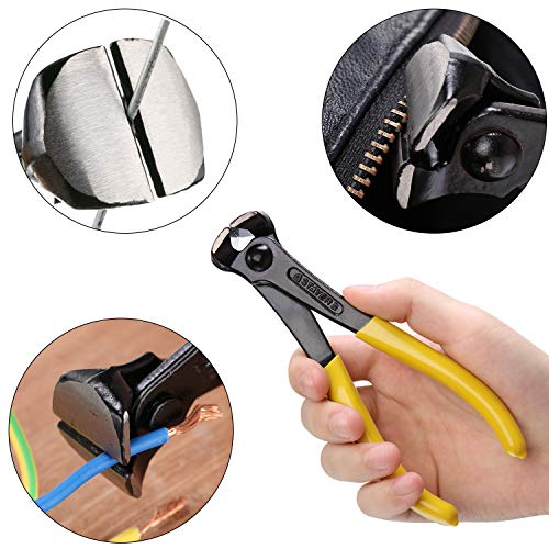 Mudder 2 Packs End Cutting Nippers Pliers Nail Puller for Carpenters