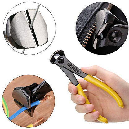 Mudder 2 Packs End Cutting Nippers Pliers Nail Puller for Carpenters