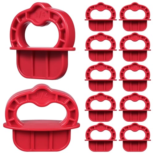 UKCOCO 12 Pack Deck Board Spacer Rings 1/4 inch Deck Spacers for Decking Board Spacers Straightening Tool Portable Alignment Rings for DIY and Contractor Installations