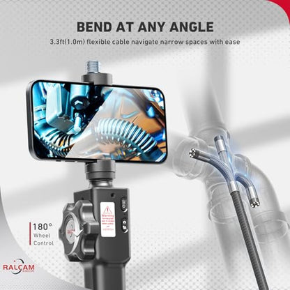 Ralcam Two-Way Articulating Borescope for iPhone&Android - size: 0.33-3.3FT
