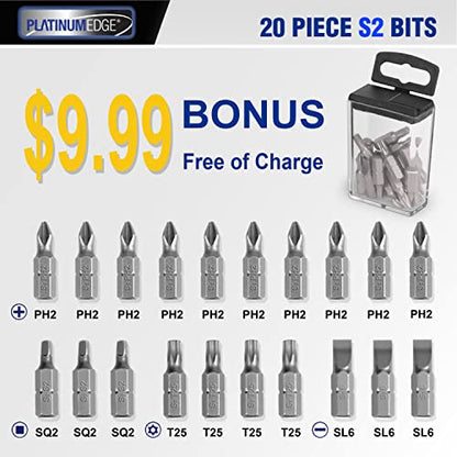 276pc Titanium Twist Drill Bit Set with S2 Bits 135° Tip High Speed Steel, Size from 1/16" up to 1/2", Ideal in Wood Cast Iron Aluminum Alloy Plastic Fiberglass, Clear Lid Case - size: SAE 276 Pieces Drill Bit Set 135°