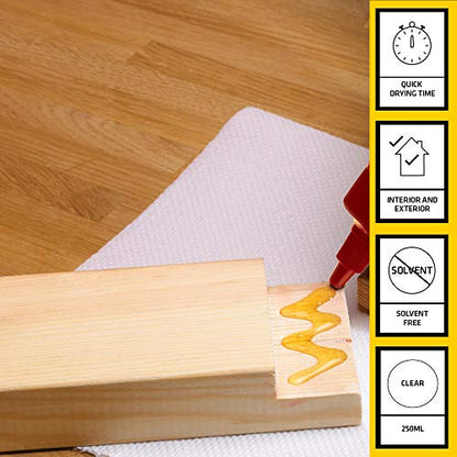 Everbuild 502 All Purpose Weatherproof Wood Adhesive – Suitable for Typical Wood Bonding Applications – 250 ml