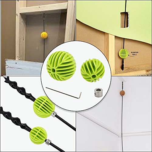 Flex Bit Placement Tool & Bumper Ball Guide Kit for 3/16" Shank Drill Bits - Includes 1-3/4" & 2-5/16" Guides for Cable Installation - style: 5.5mm PVC Bumper Balls