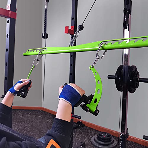 Adjustable Lat Pull down Bar, Cable Machine Attachments for Gym, Home Gym Fitness T-bar Row Pulldown Attachments, Lat Pull Down Machine Wide Grip Neutral Grip Handle - color: SP45678