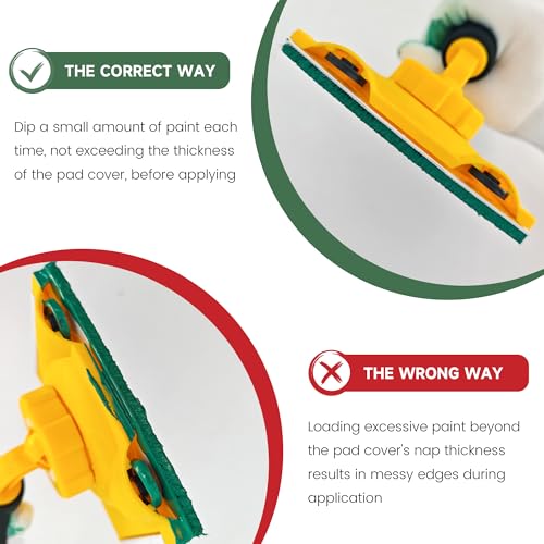 VOOMEY 360° Rotation Handle Paint Edger Trimmer with 5pcs Replace Pads - color: Rotation Handle Paint Edger with 5pcs Replace Pads
