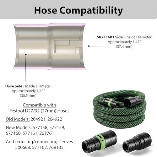 Adapter for Skil 5" Random Orbit Sander - SR211601 (27mm Hose) - style: For Festool 27mm Hose