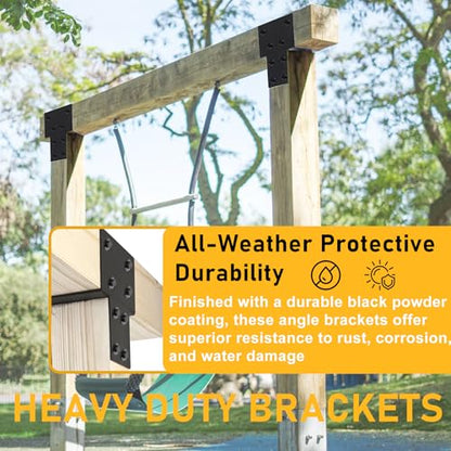 4x4 ( 3.5"x3.5") Post Brackets Kit, 4 Pack Heavy-Duty Post Caps Tie Bracket