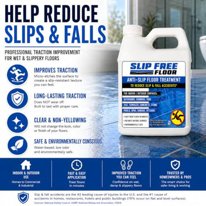 JEM MFG SlipFree Anti-Slip Floor Treatment - 32 Ounce