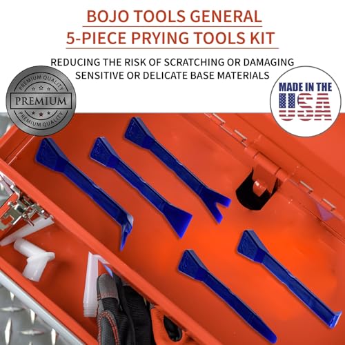 Bojo Tools - 5-Piece Plastic Pry Tool Kit with F1 Case - Medium Duty
