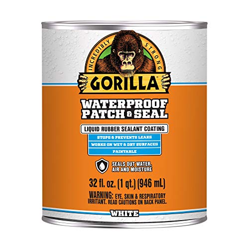 Gorilla Patch & Seal Liquid Rubber Waterproof Sealant, White, 32 oz - color: White, size: 1 - Pack