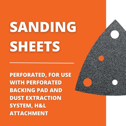 Fein Sanding Sheets with Hook & Loop Attachment - size: 240 Grit, 50-Pack