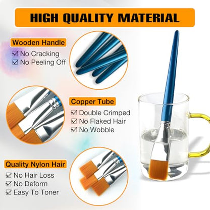 Stain Brush with 12 Artist Paint Brushes