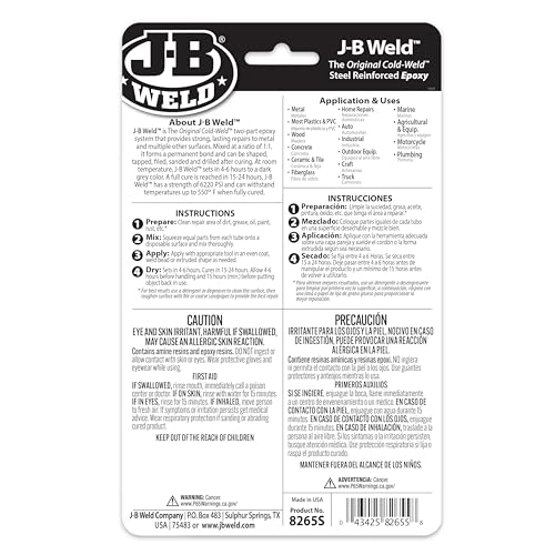 J-B Weld 8265S Original Cold-Weld Steel Reinforced Epoxy - 2 oz. - size: 2 oz