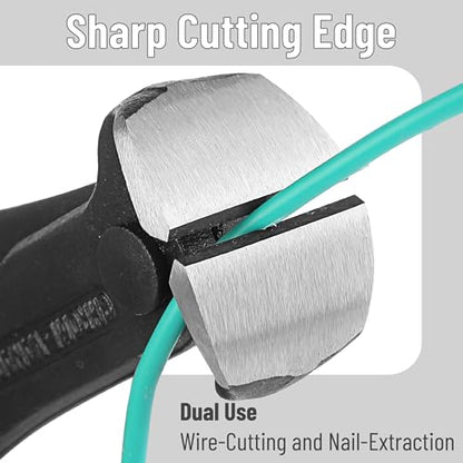 Bates- Nail Puller, 7 Inch, Gray, Nail Remover Tool, Cutting Pliers, Carpenter Tools, Staple Puller, End Cutting Pliers - color: Gray, size: 7", 1 Pack