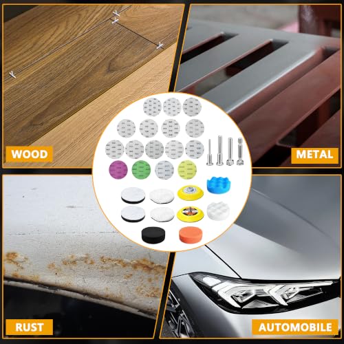 174 Pcs 3 inch Sanding Discs Wet Dry Sandpaper,60 80 120 150 180 240 320 400 600 800 1000 1500 2000 3000 5000 10000 Grit Assortment Hook & Loop Sandpaper for Automotive Wood Metal Glass Polishing - size: 3in grit 60-10000