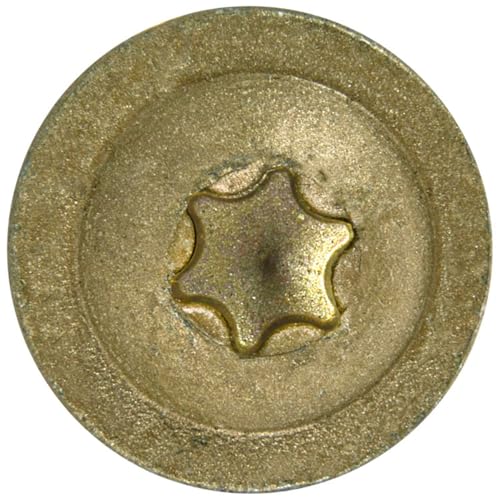 Construction Lag Screw - Torx/Star Drive Heavy Duty Structural Lag Screw - ACQ Compatible - Modified Truss Washer Head. 10 x 100 Count Boxes - CASE - 1,000 Screws - color: BRONZE, size: 15x2-1/2"