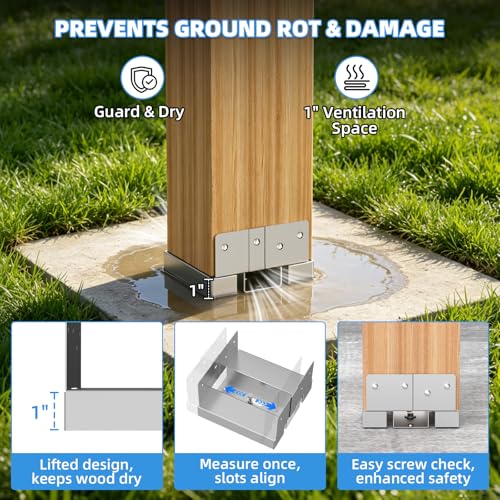 Post Base-Metal Post Brackets-Deck Post Anchors-Stainless Steel
