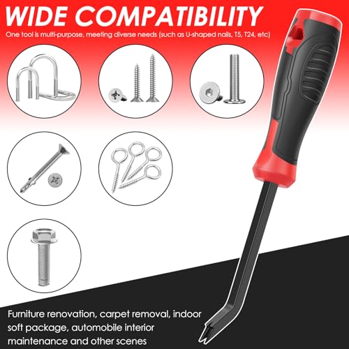 3 Pack Heavy Duty Staple Remover with Double Pronged Head, Tack Puller Industrial Staple Remover Upholstery Tool for Furniture Floor Carpet Carton Wood Construction - size: 3 pcs