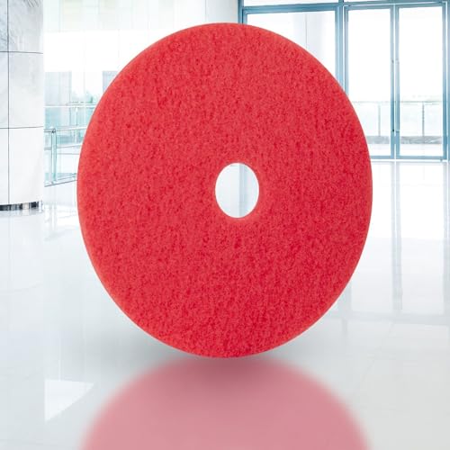 Americo Glit/Microtron 404420 Daily Cleaning and Buffing Pad, 20", Red (Pack of 5)