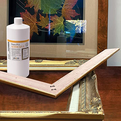 Lineco Frame PVA Adhesive, Acid Free, Dried Clear and Flexible, 1 Quart - size: 1 Quart