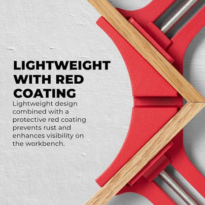 BUILDSOMETHING Right Angle Wood Clamp - Home Improvement Hand Tool - Premium Clamp Set with 45 Degree Cutting Guide Slot - 2 Pack