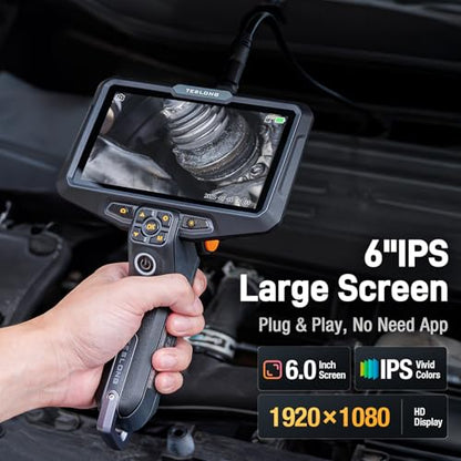 Teslong 6" IPS Screen 3.9mm Ultra-Thin for Engine & Pipe Inspection