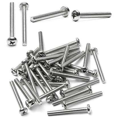 30Pcs M4-0.7 x 35mm Pan Head Phillips Machine Screws - size: M4 x 35mm