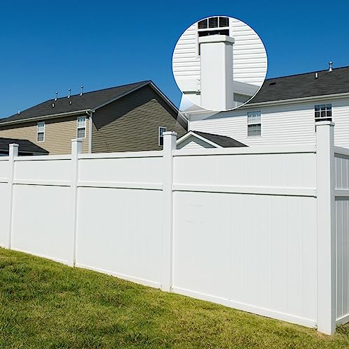 Thyle 2 Pcs 4 x 4 x 39.4 Inches(Actual 3.5 x 3.5) Post Sleeve Vinyl, White - color: White, size: 4 x 4 x 39.4 Inches(actual 3.5 x 3.5)