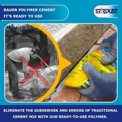 Bauer Instant Polymer Cement, Ready-to-Use, 2KG-2PK - size: 2 kg (Pack of 2)