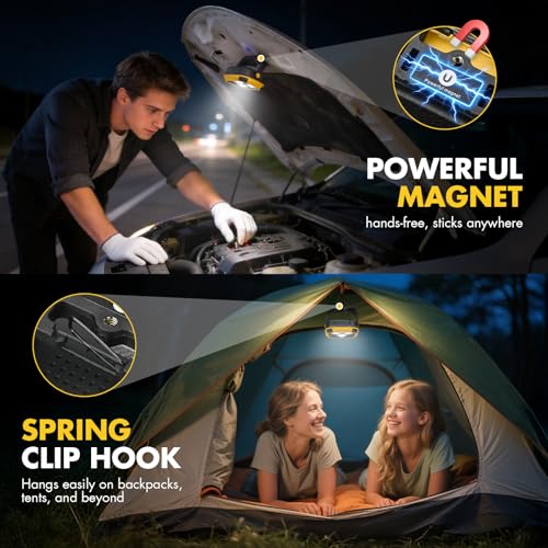 Rechargeable Work Light, 4000LM Magnetic LED Work Light - size: 1 Pack