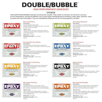 Hardman Double Bubble Blue General-Purpose, Slow-Setting Epoxy - 04005 (10 Pack)