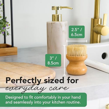 CLARK'S Cutting Board Oil & Wax Brush with Maple Wood Handle - Round - size: Small