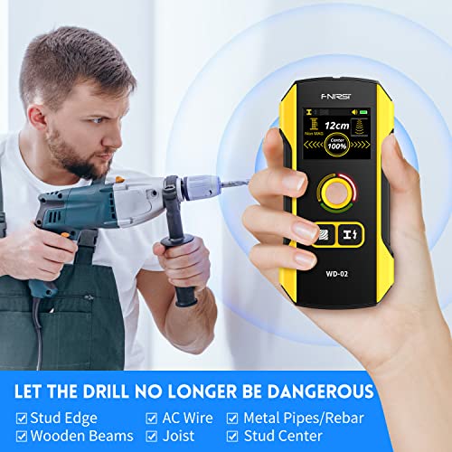 FNIRSI WD-02 6 in 1 Rechargeable Stud Finder Wall Scanner, TFT Display - size: WD02