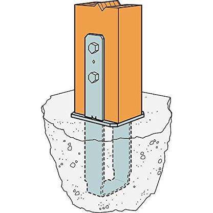 Simpson Strong-Tie CB88-4PK Column Base - 7-Gauge 8x8 Post Base Bracket, 4 Pack - size: 4 Pack