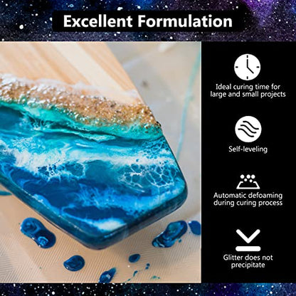 2Gallon Epoxy Resin Kit,Clear Resin No Yellowing No Bubble for Molds&Craft - size: 2Gallon