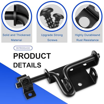 Slide Bolt Gate Latch, 3 Pack Heavy Duty Slide Latches - size: 3 Pack